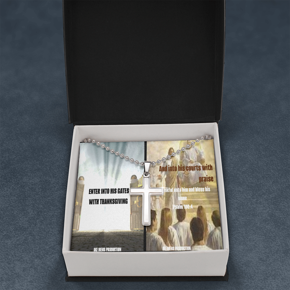 IKE MENS SCRIPTURE COLLAGE CROSS
