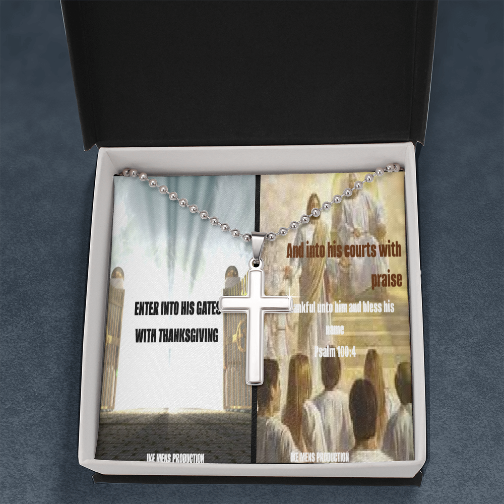 IKE MENS SCRIPTURE COLLAGE CROSS