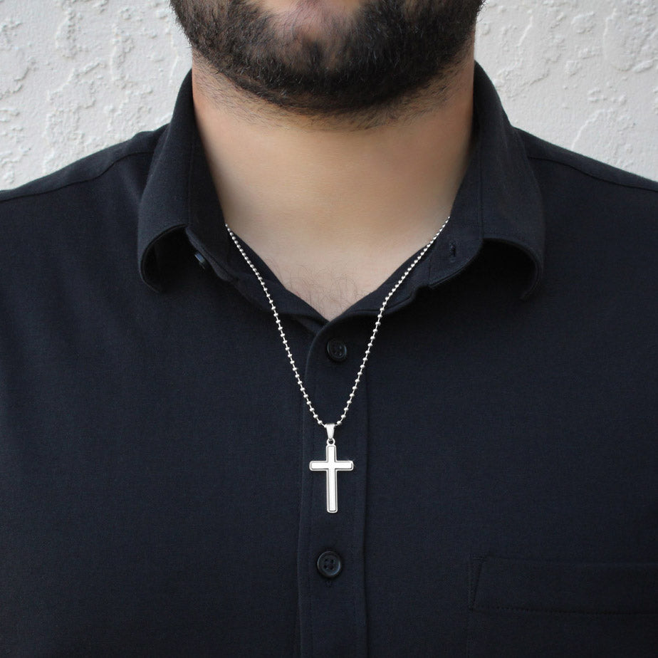 IKE MENS SCRIPTURE COLLAGE CROSS