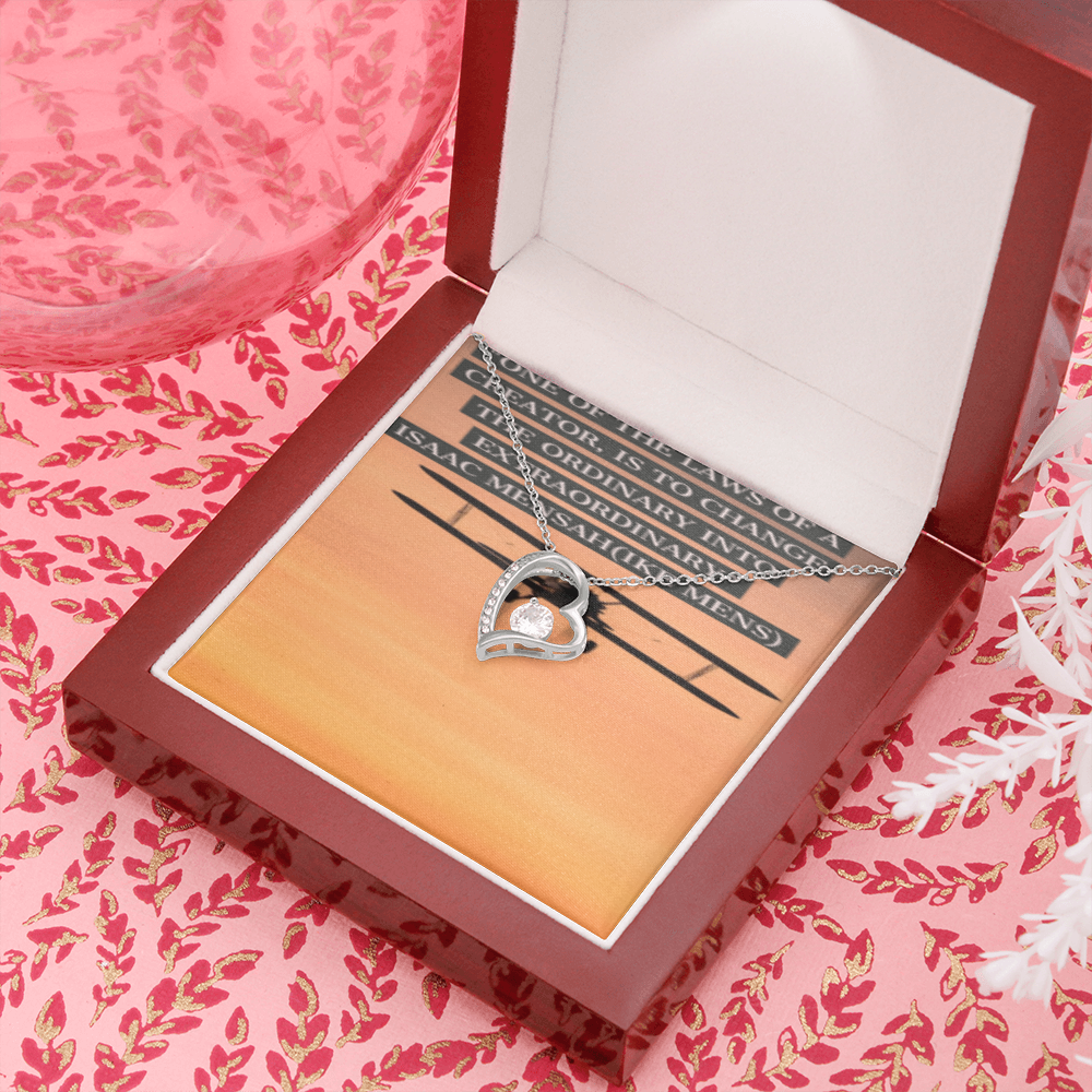 IKE MENS Quote Forever Love Necklace
