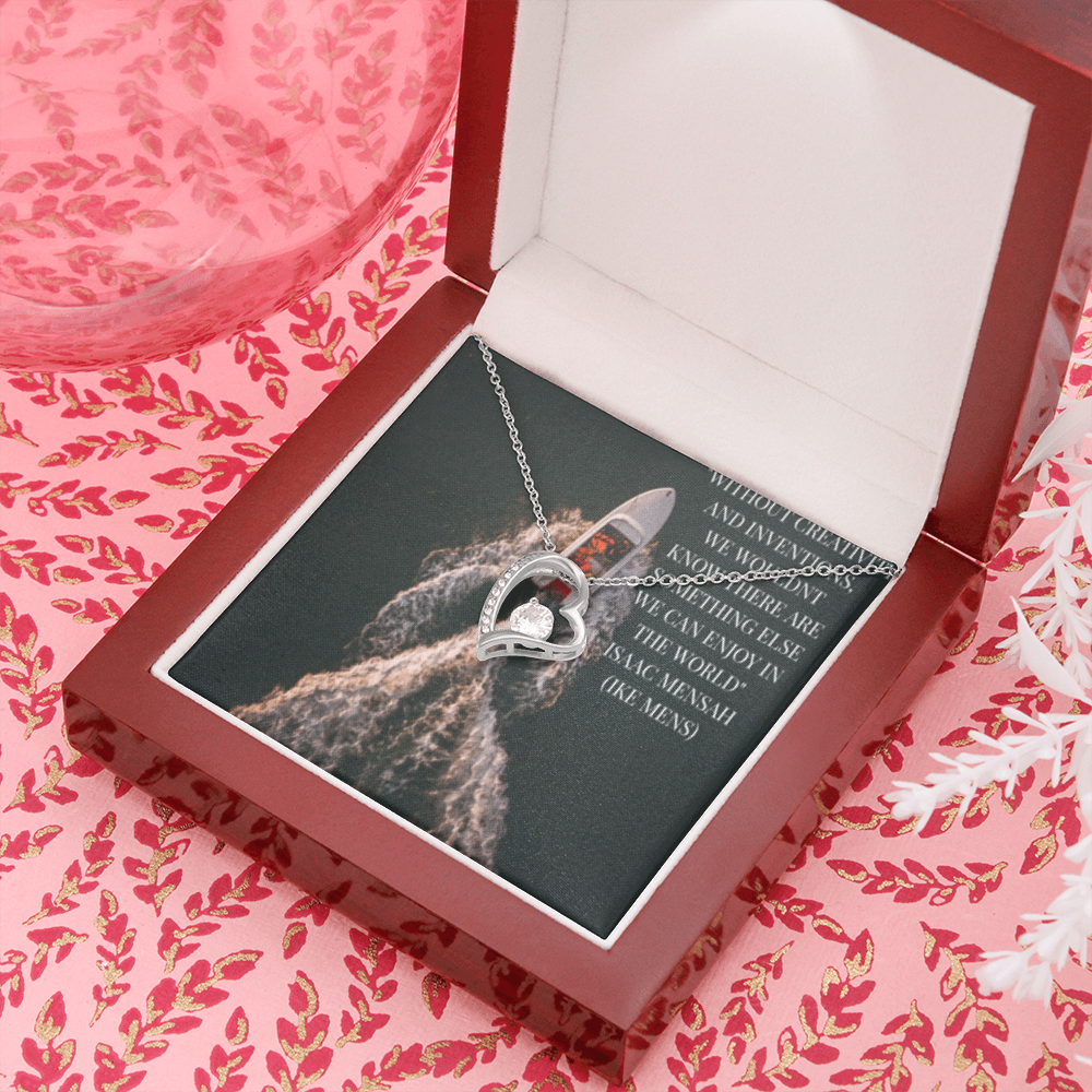 IKE MENS Quote Forever Love Necklace