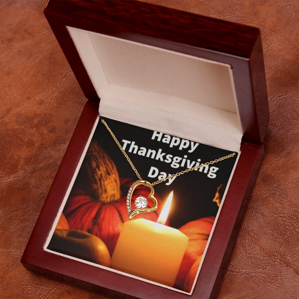 HAPPY THANKSGIVING DAY FOREVER LOVE NECKLACE