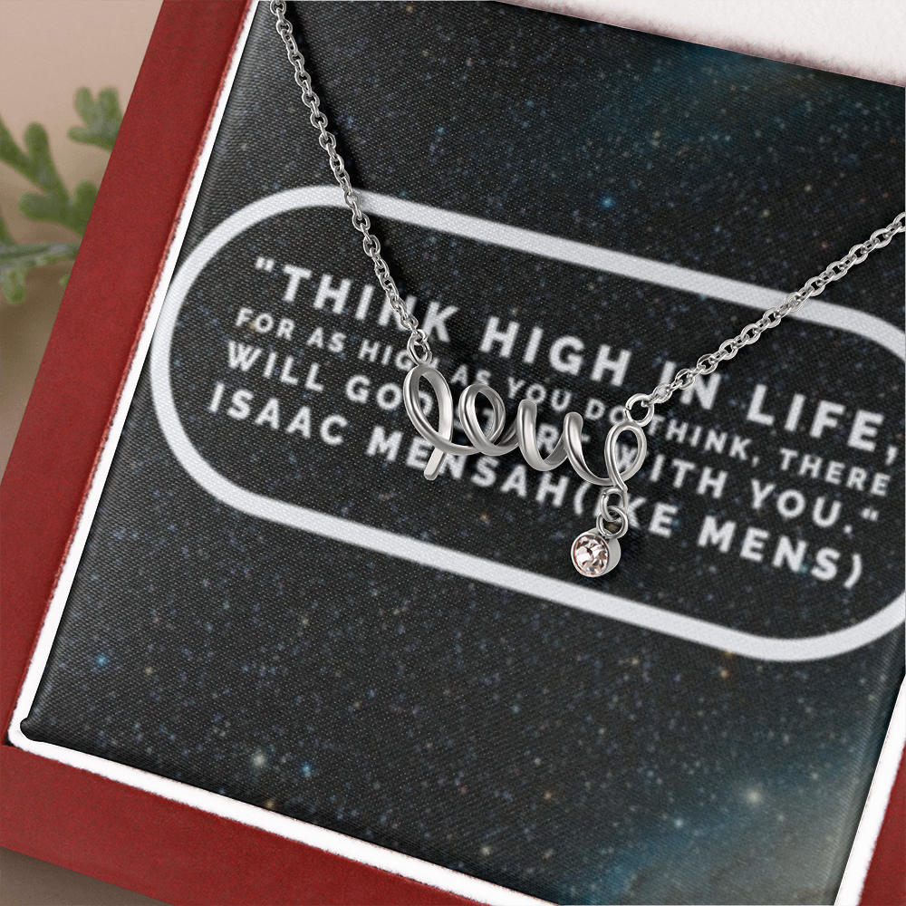 IKE MENS QUOTE SCRIPTED LOVE NECKLACE