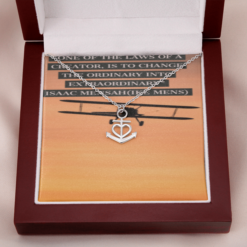 IKE MENS Quote Anchor Necklace