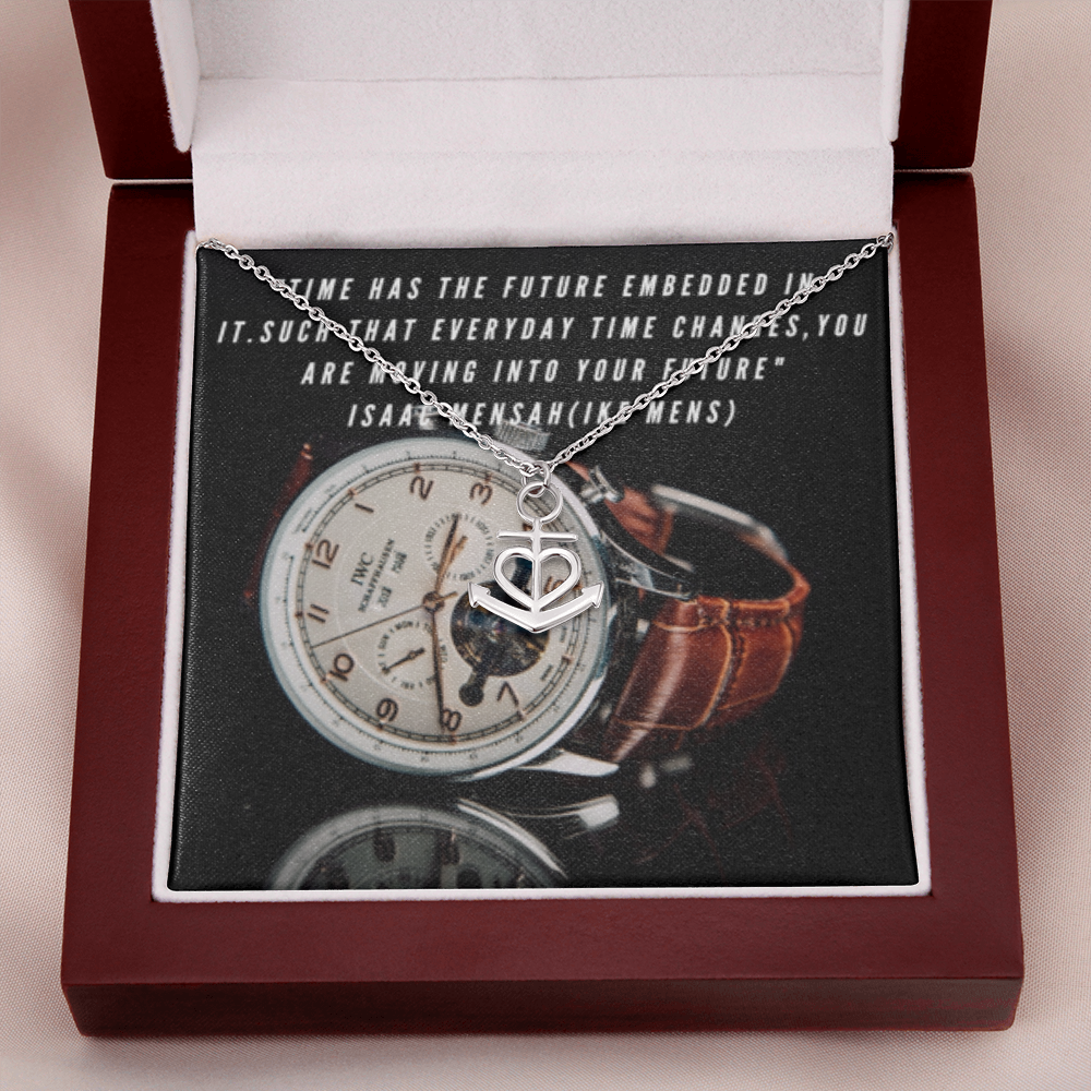 IKE MENS Quote Anchor Necklace
