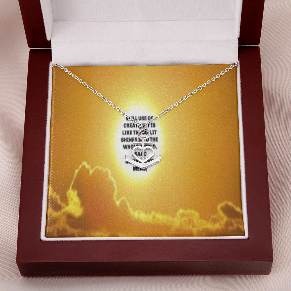 IKE MENS Quote Anchor Necklace
