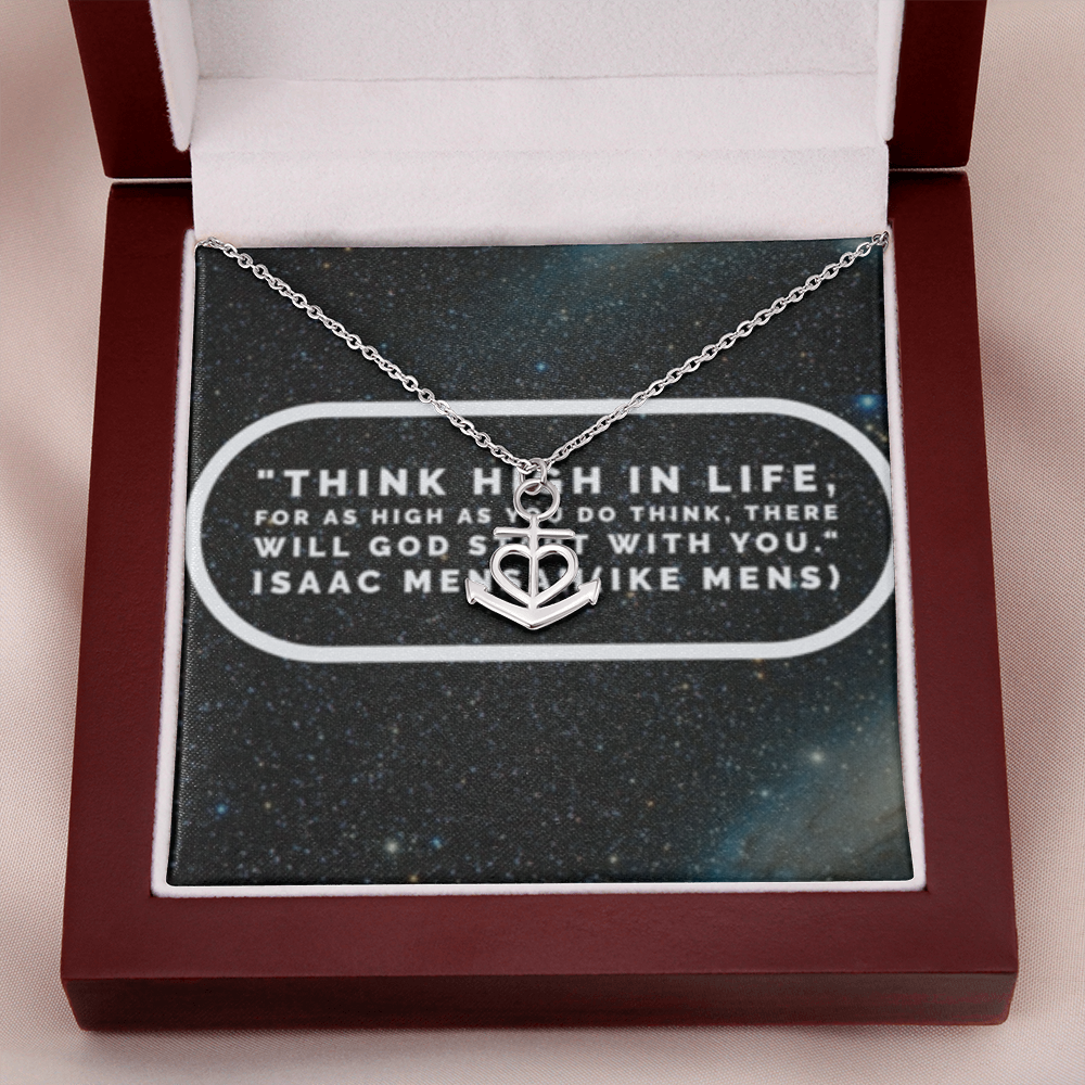 IKE MENS Quote Anchor Necklace