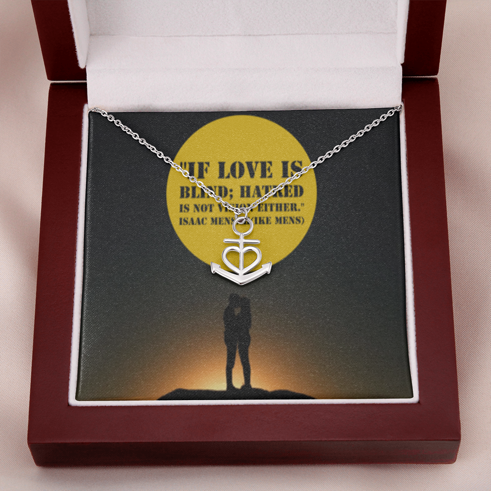 IKE MENS Quote Anchor Necklace