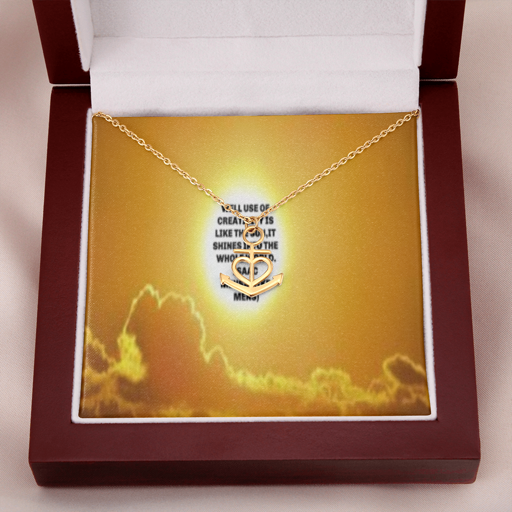 IKE MENS Quote Anchor Necklace