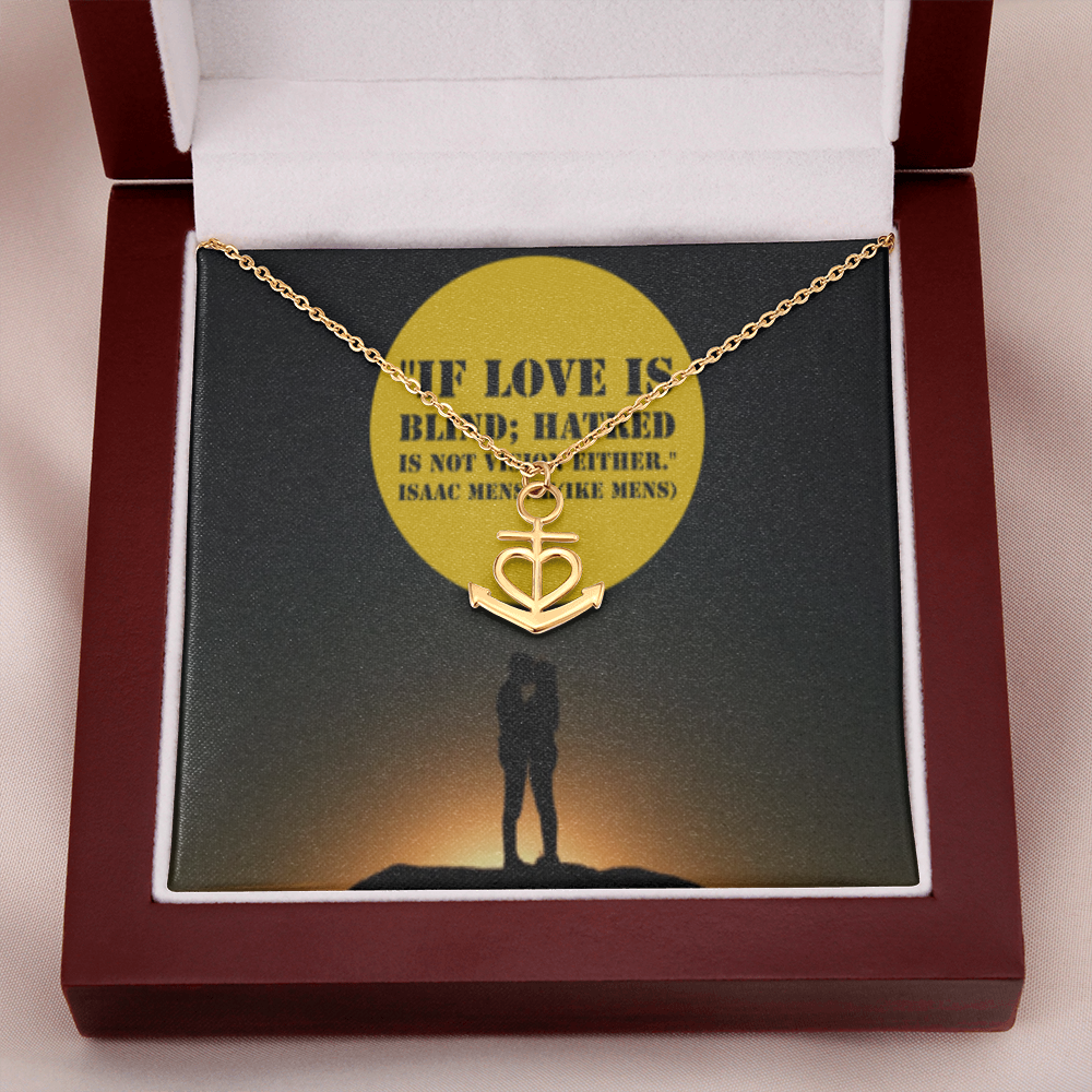 IKE MENS Quote Anchor Necklace