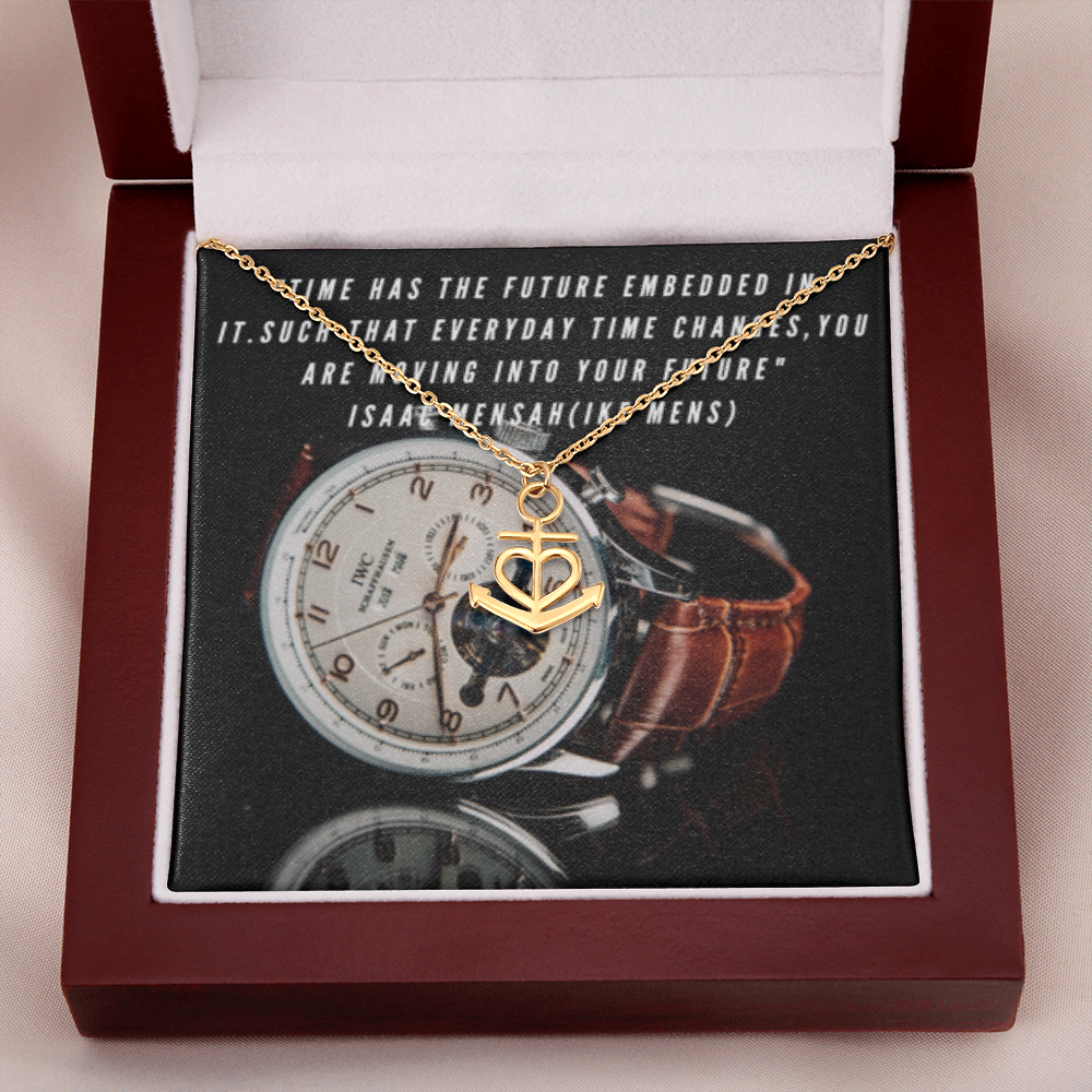 IKE MENS Quote Anchor Necklace