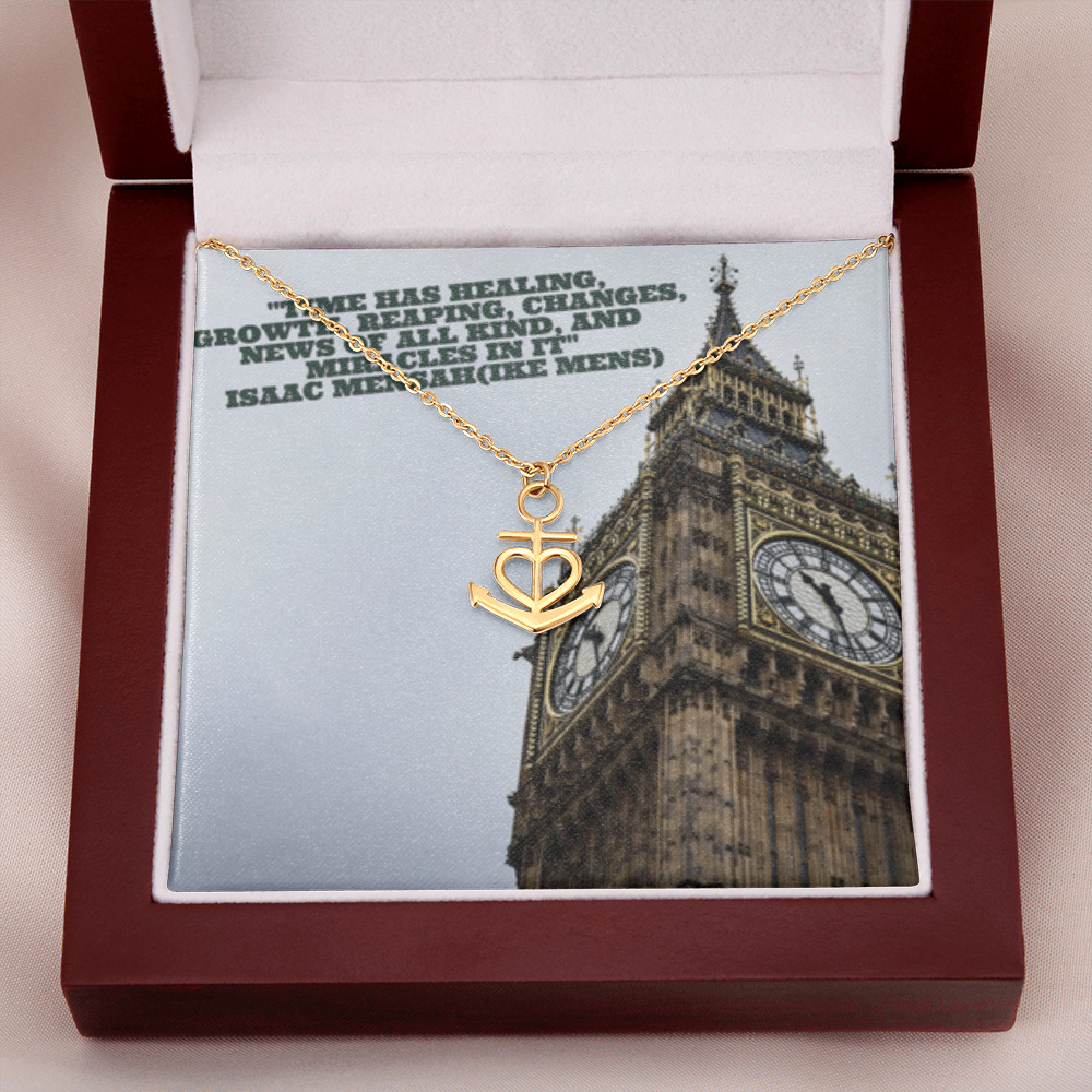 IKE MENS Quote Anchor Necklace