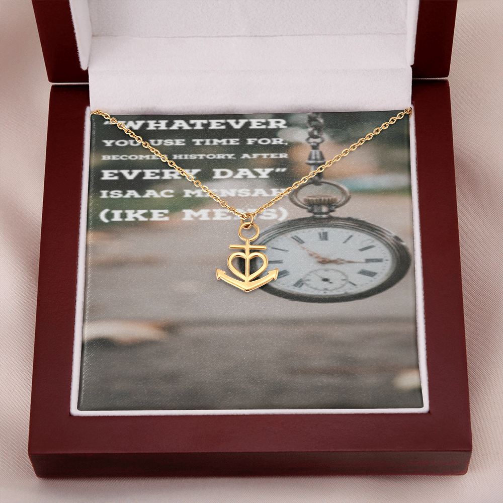 IKE MENS QUOTE Anchor Necklace