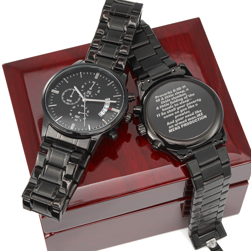 Proverbs Engraved Watch