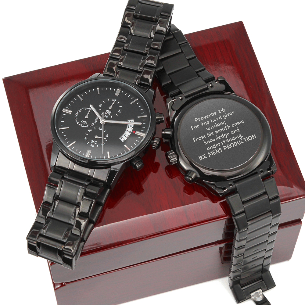 Proverbs Engraved Watch