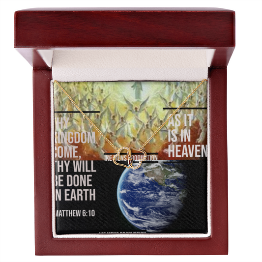Everlasting Love Necklace in Scripture Collage