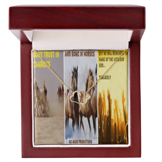 Everlasting Love Necklace in Scripture Collage