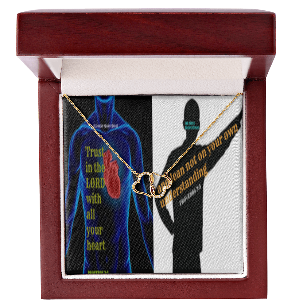 Everlasting Love Necklace in Scripture Collage