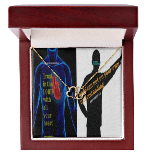 Everlasting Love Necklace in Scripture Collage