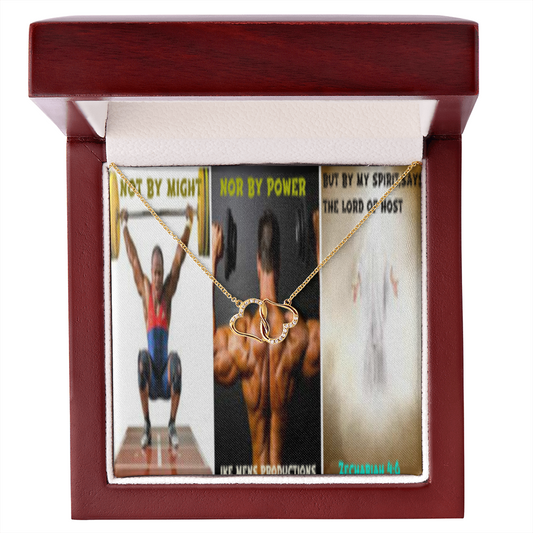 Everlasting Love Necklace in Scripture Collage