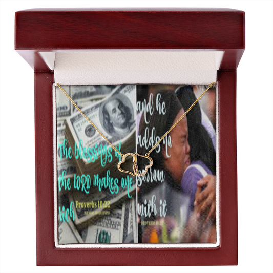 Everlasting Love Necklace in Scripture Collage