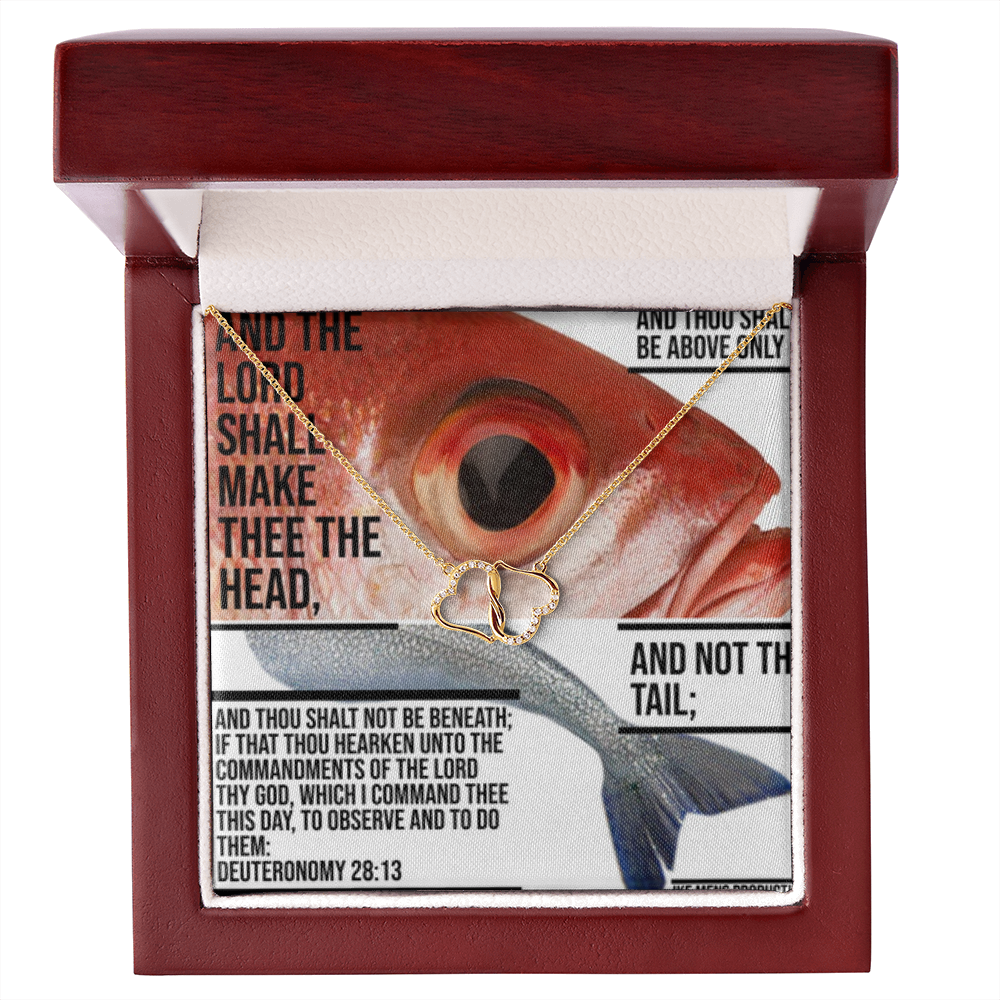 Everlasting Love Necklace in Scripture Collage