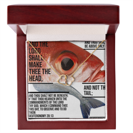Everlasting Love Necklace in Scripture Collage