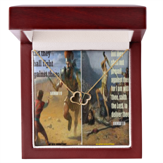 Everlasting Love Necklace in Scripture Collage
