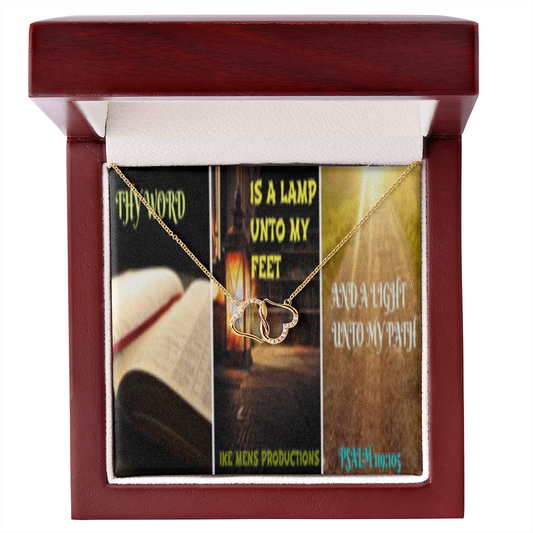Everlasting Love Necklace in Scripture Collage