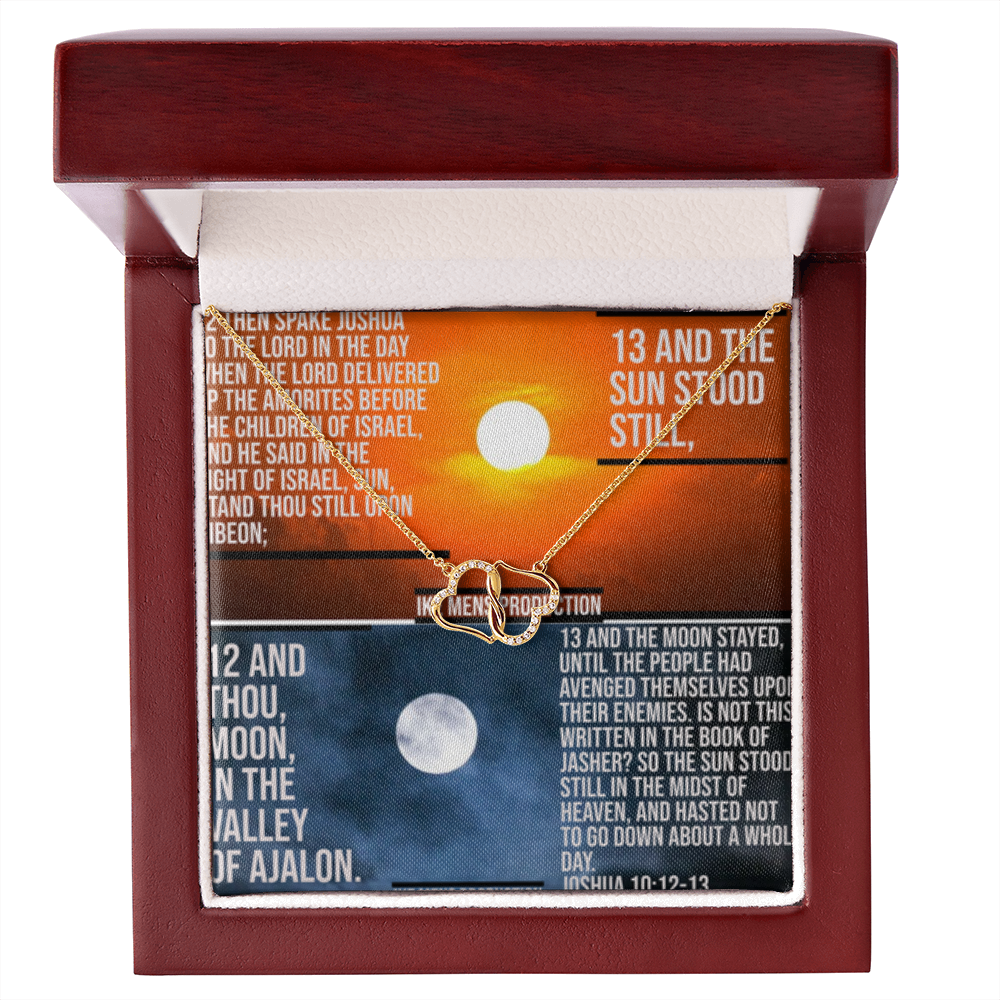 Everlasting Love Necklace in Scripture Collage