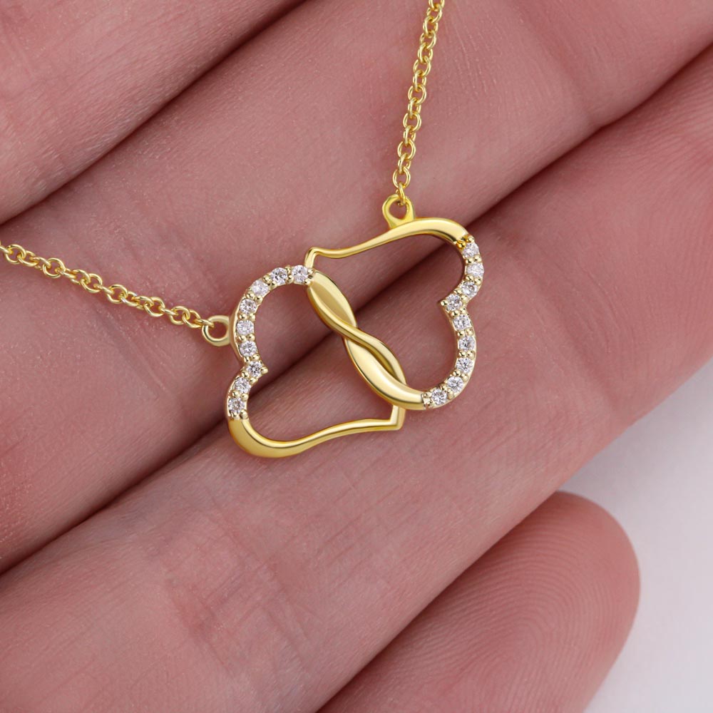 Everlasting Love Necklace with I LOVE YOU message.