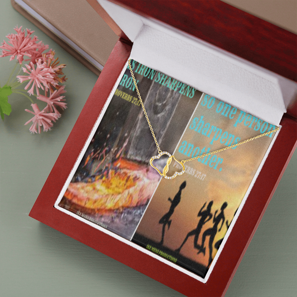Everlasting Love Necklace in Scripture Collage