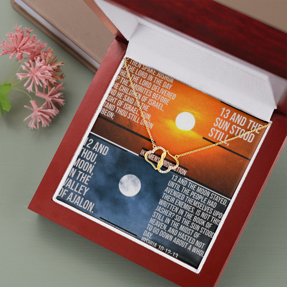 Everlasting Love Necklace in Scripture Collage