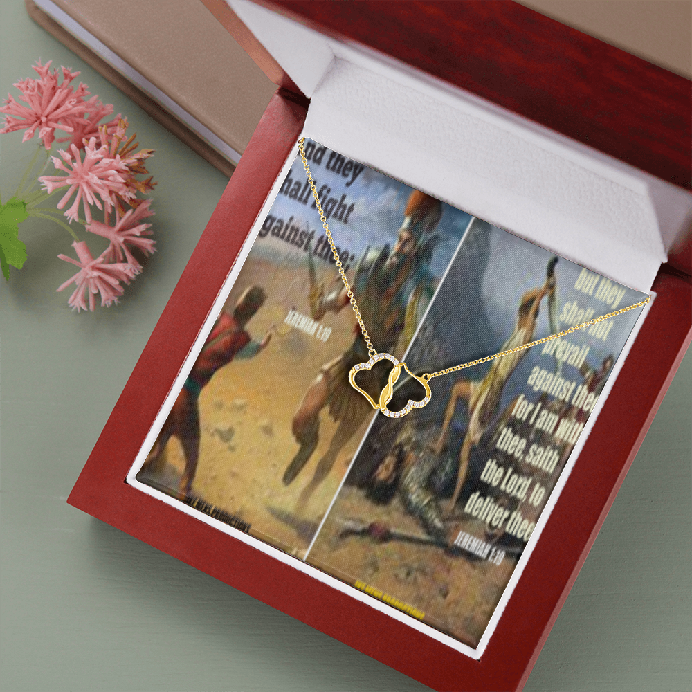 Everlasting Love Necklace in Scripture Collage