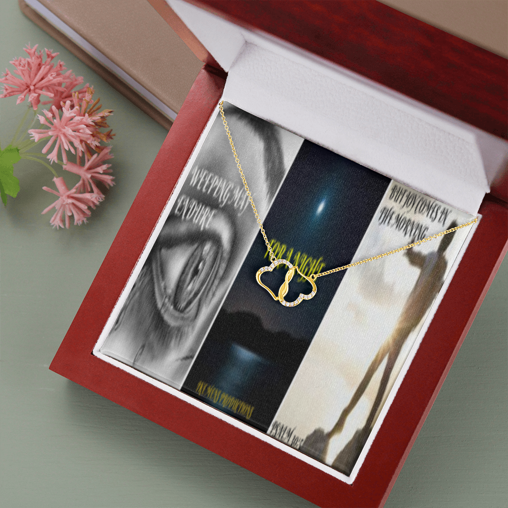 Everlasting Love Necklace in Scripture Collage