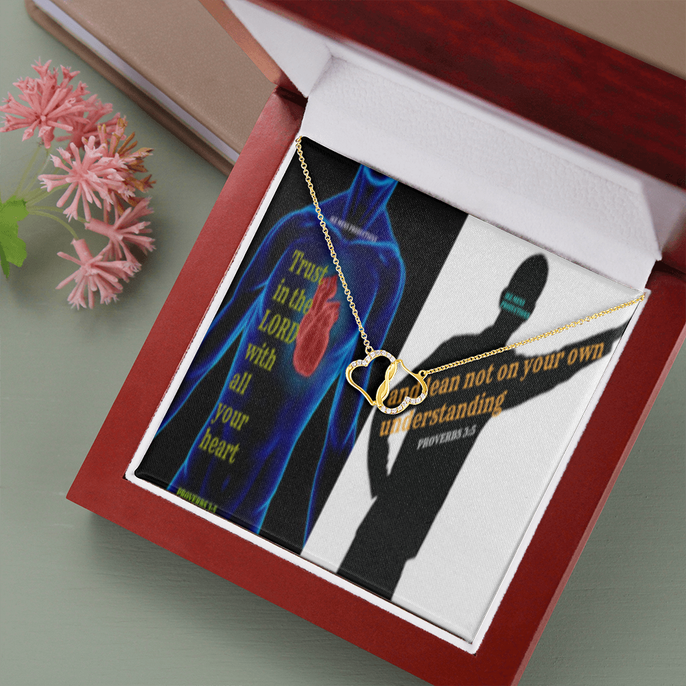 Everlasting Love Necklace in Scripture Collage