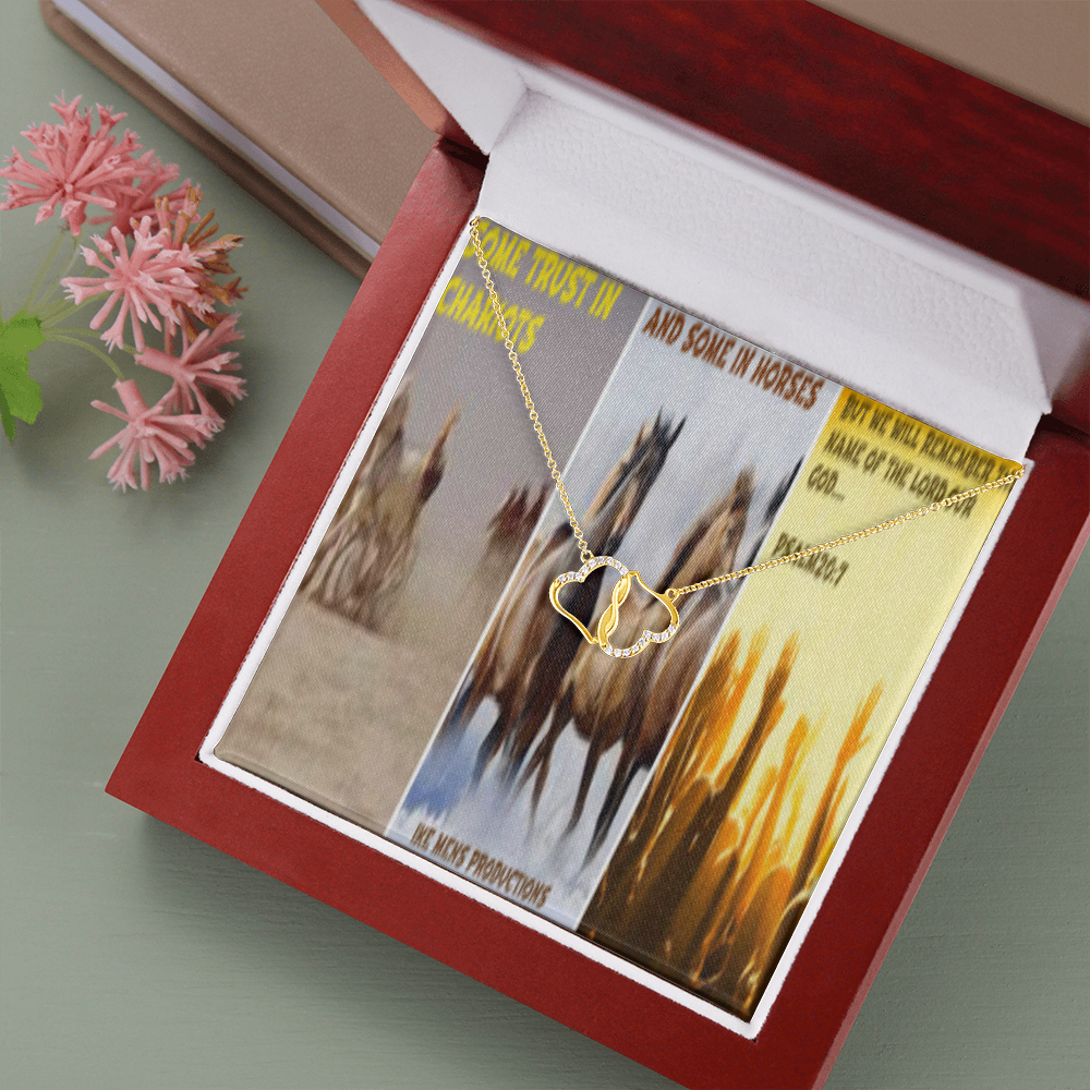 Everlasting Love Necklace in Scripture Collage