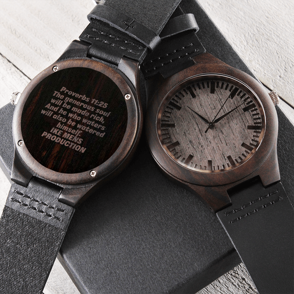 Proverbs Engraved Watch