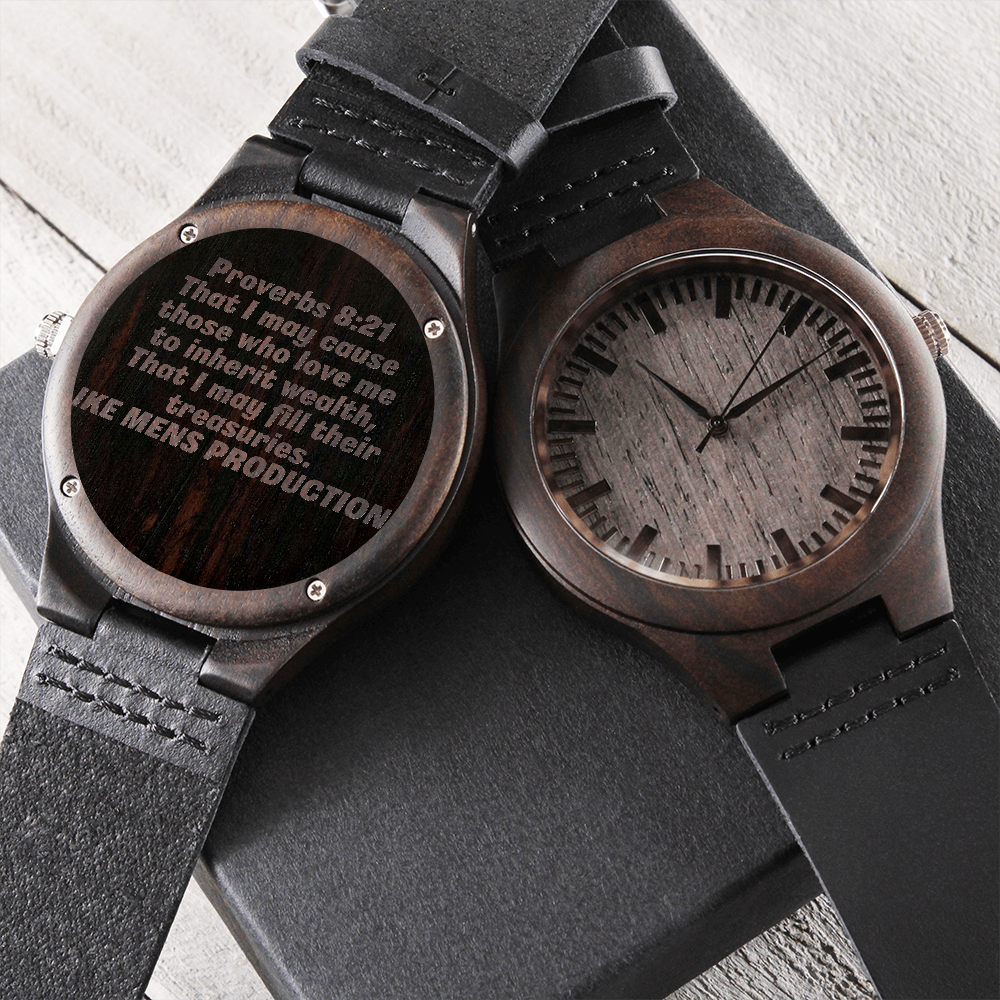 Proverbs Engraved Watch