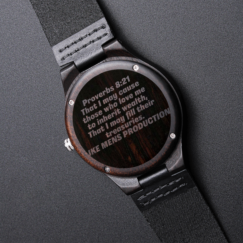 Proverbs Engraved Watch