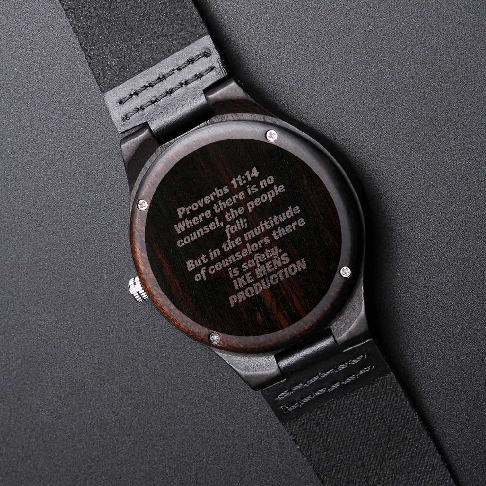 Proverbs Engraved Watch