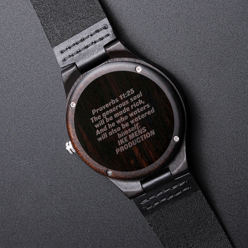 Proverbs Engraved Watch
