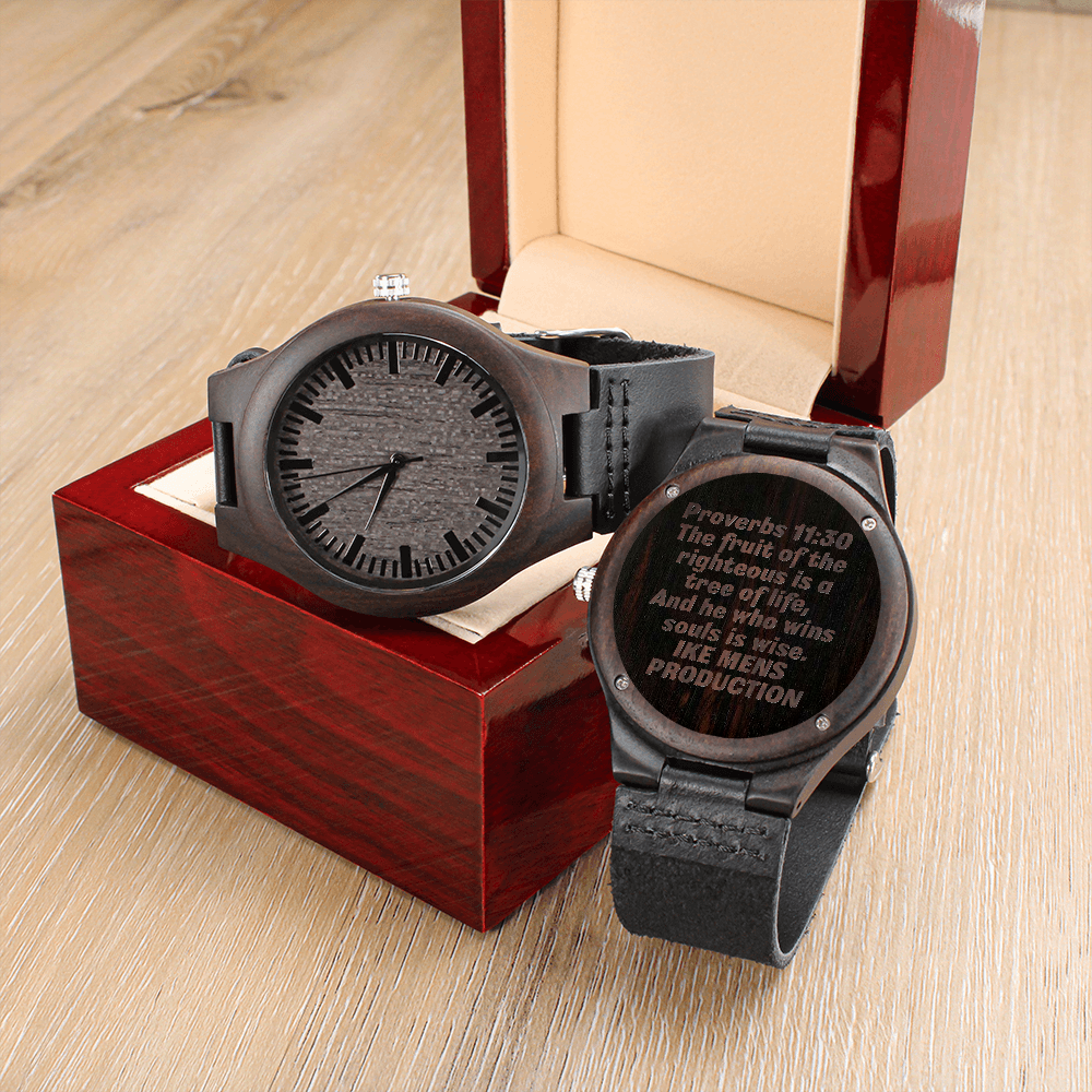 Proverbs Engraved Watch