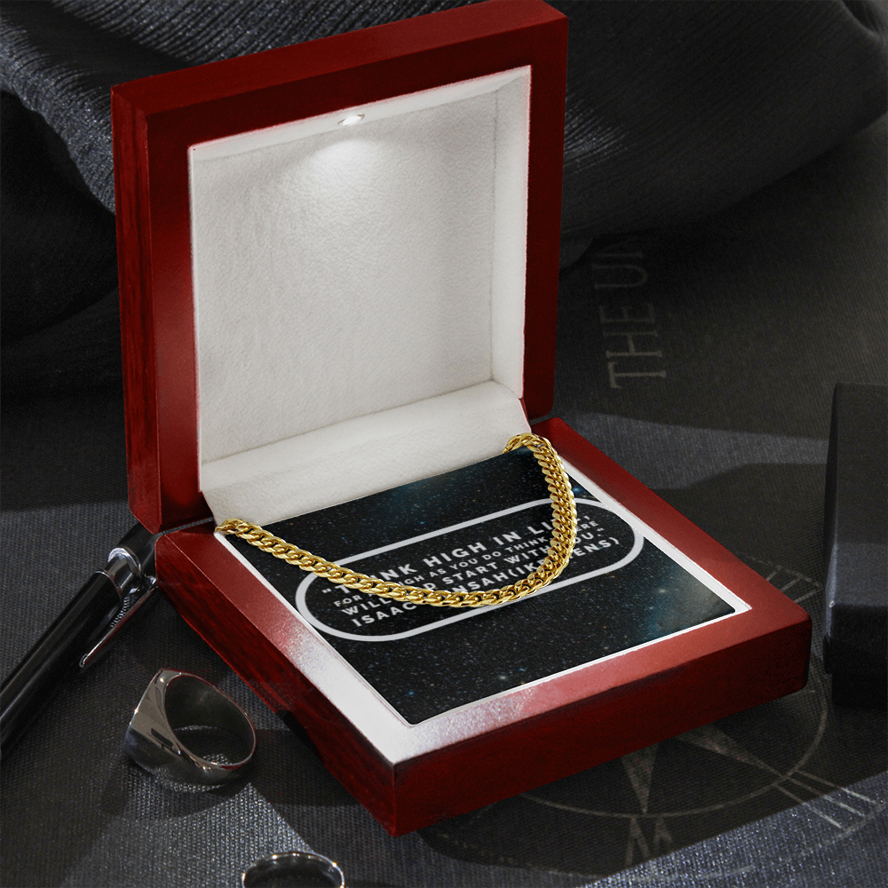 IKE MENS Quote Cuban Link Chain