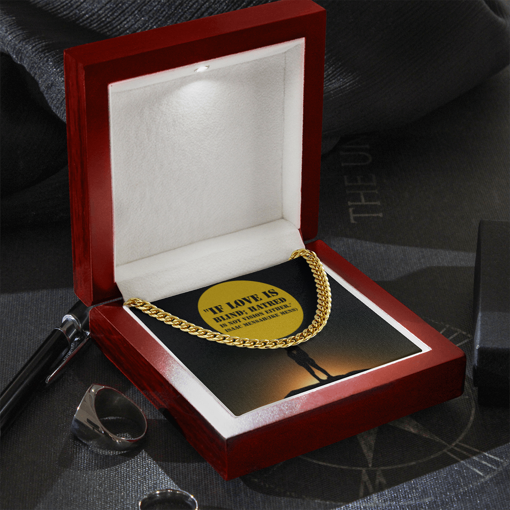 IKE MENS Quote Cuban Link Chain