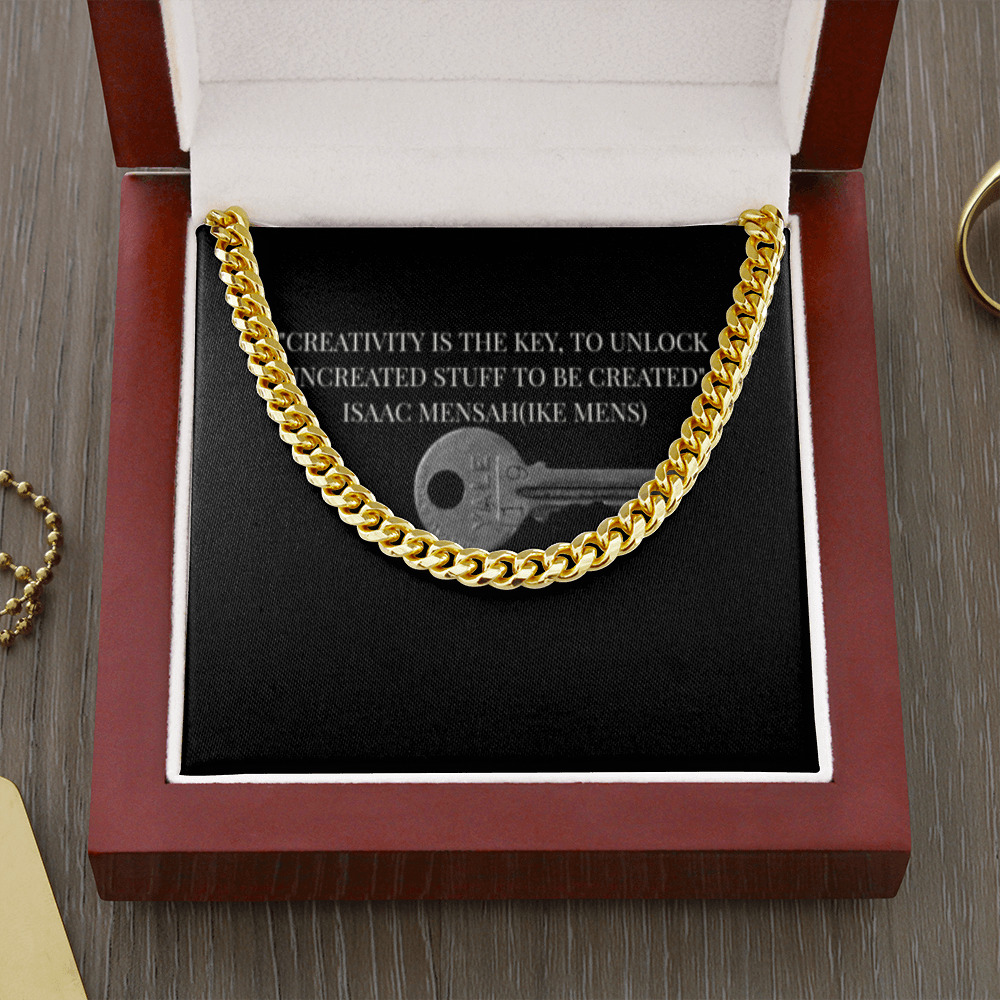 IKE MENS Quote Cuban Link Chain