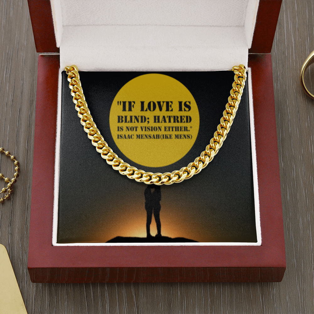 IKE MENS Quote Cuban Link Chain