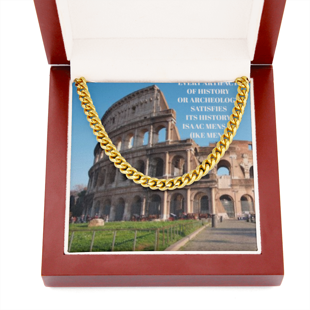 IKE MENS Quote Cuban Link Chain