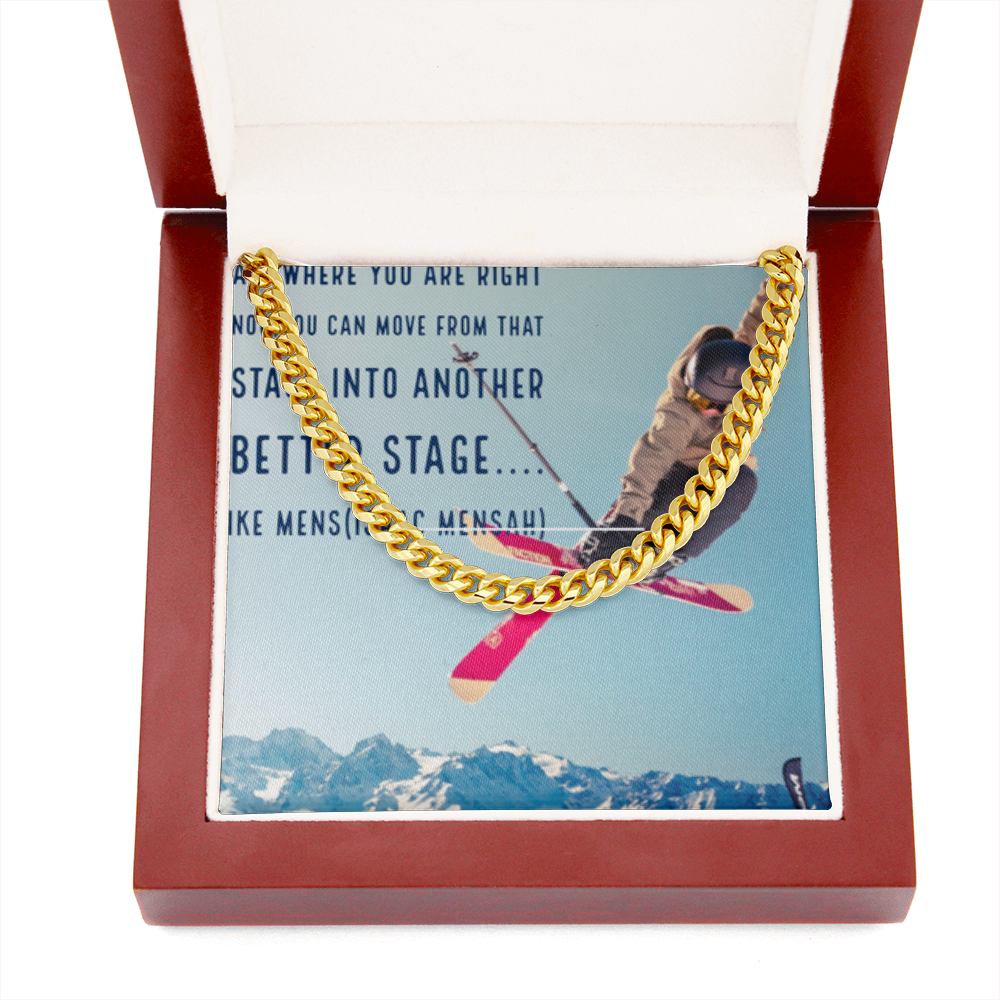 IKE MENS Quote Cuban Link Chain