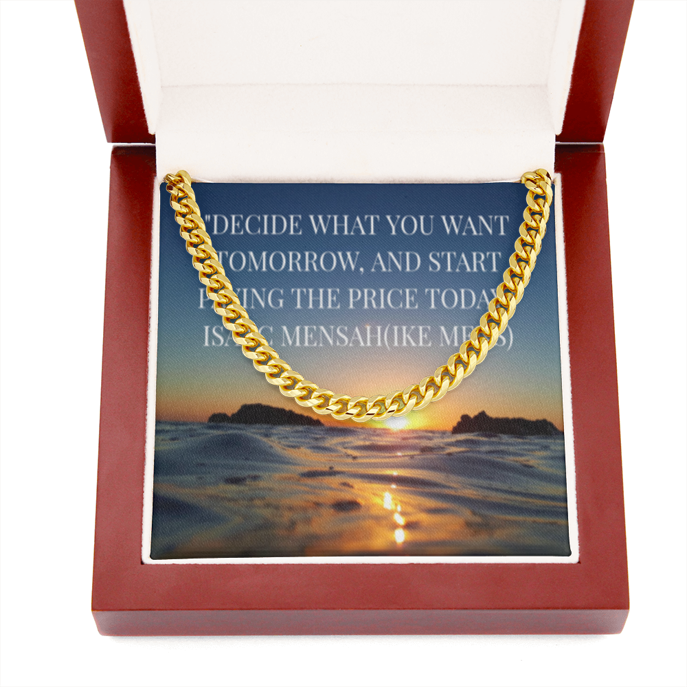IKE MENS Quote Cuban Link Chain